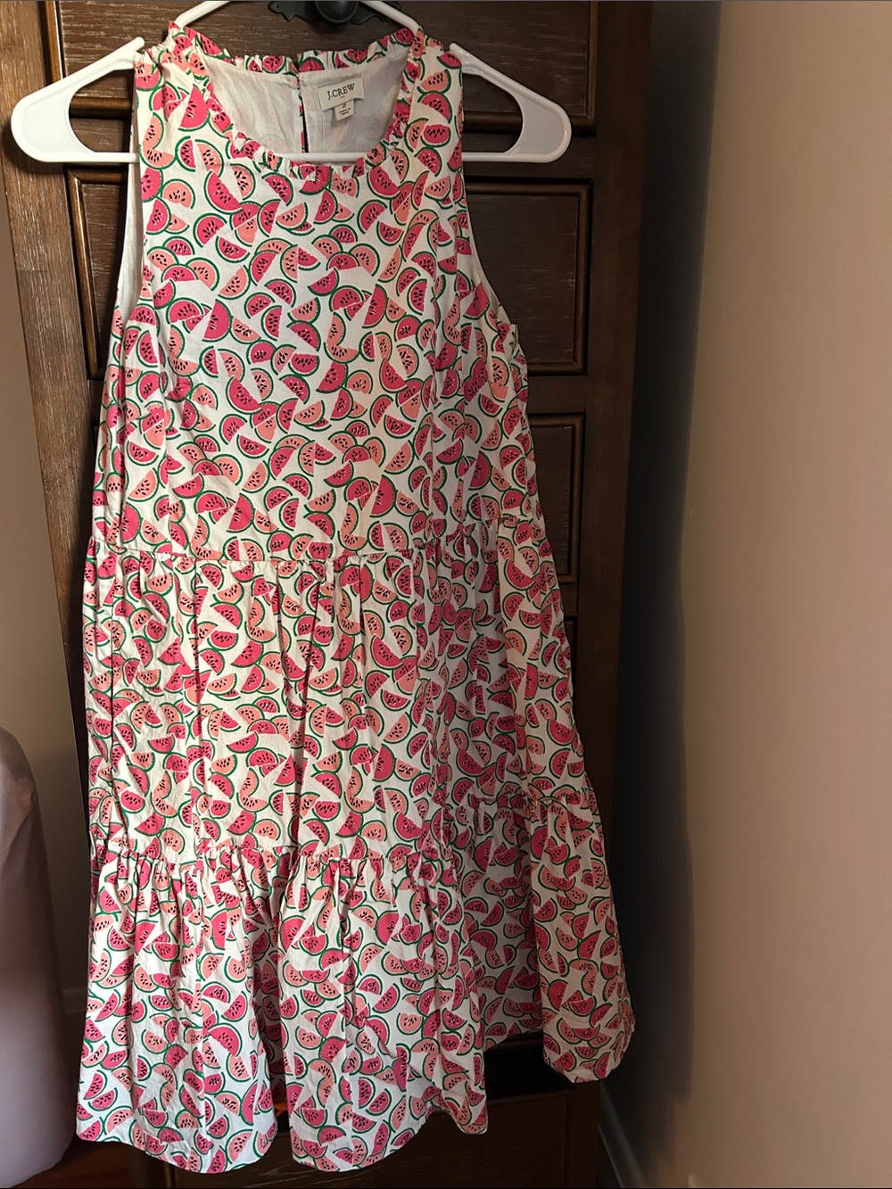 J. Crew Watermelon Print Tiered Dress